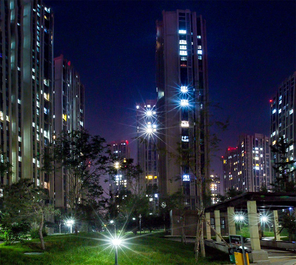 小区夜色