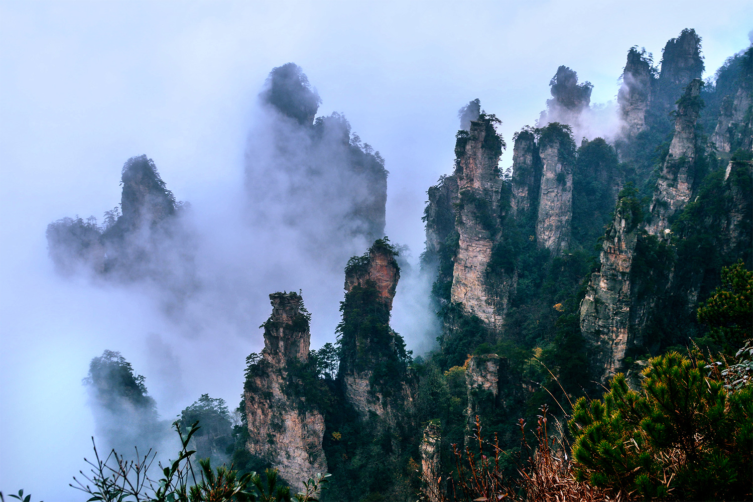 雨后天子山
