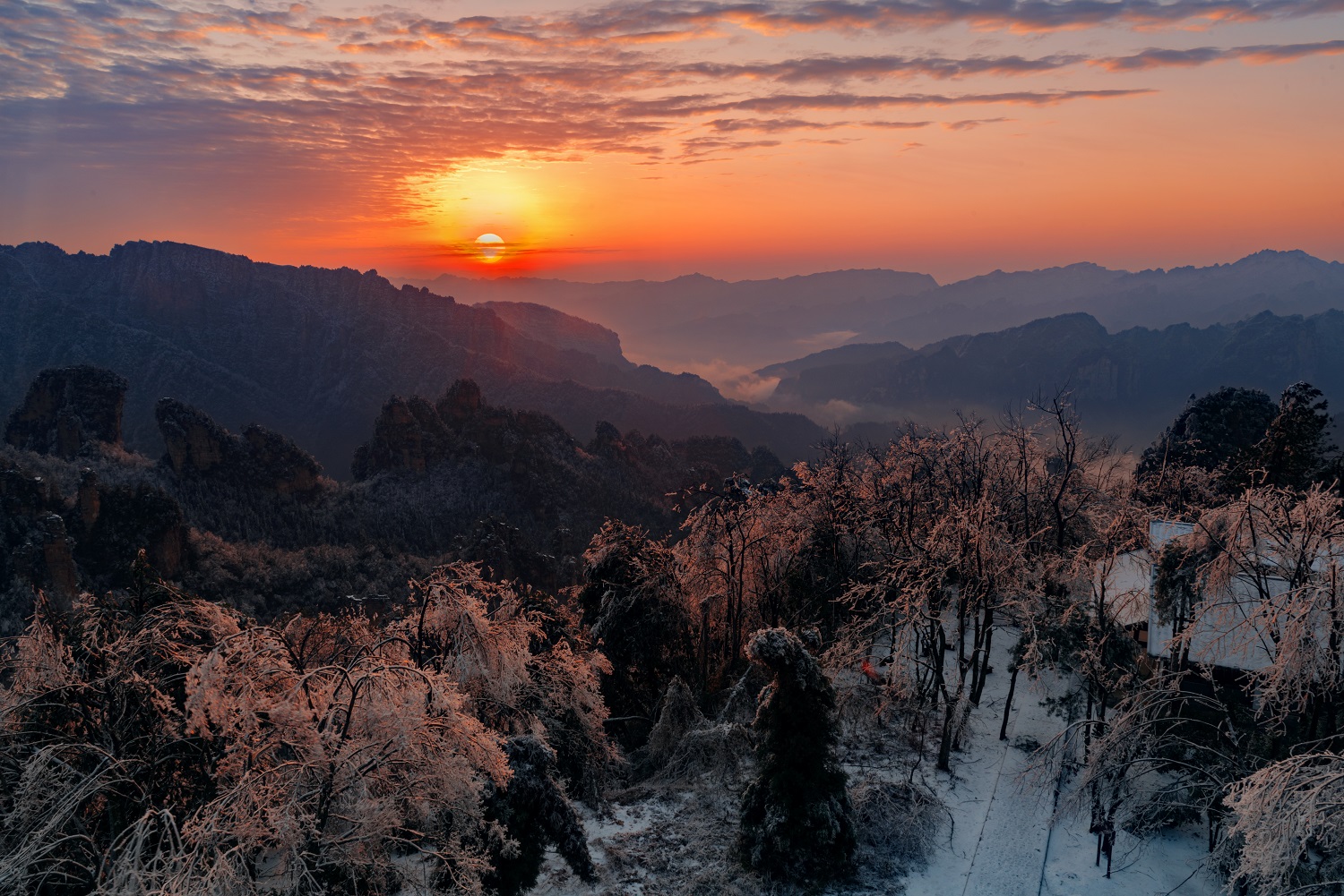 天子山日出