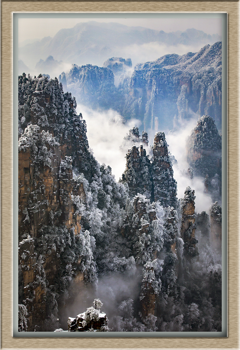 天子山小雪景