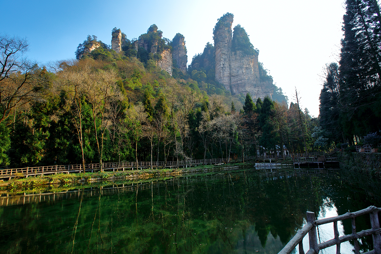 夕照群峰
