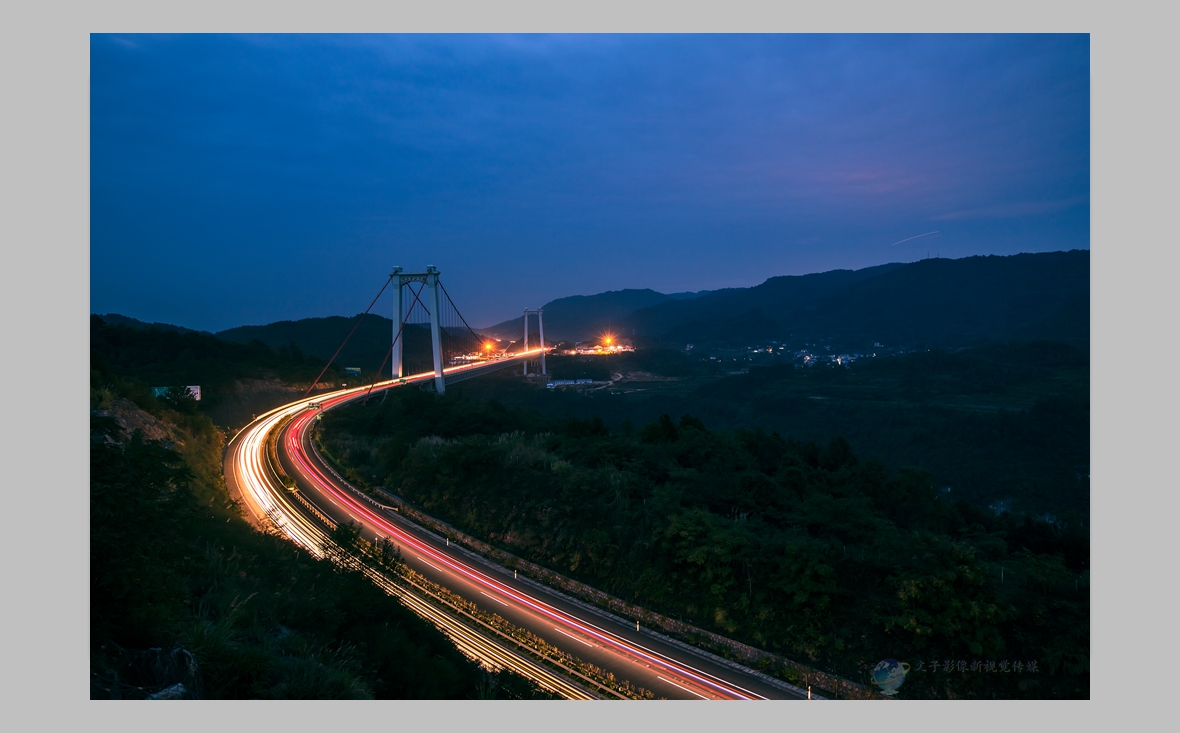 张花高速澧水特大桥夜景