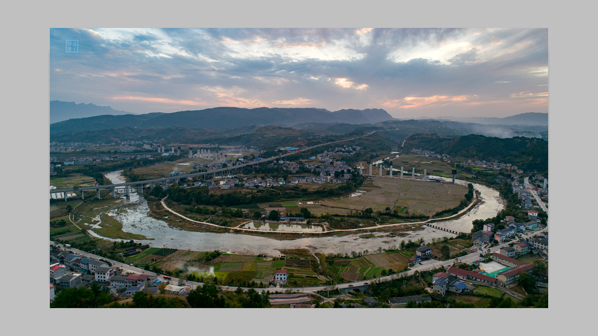 鸟瞰三坪太极图