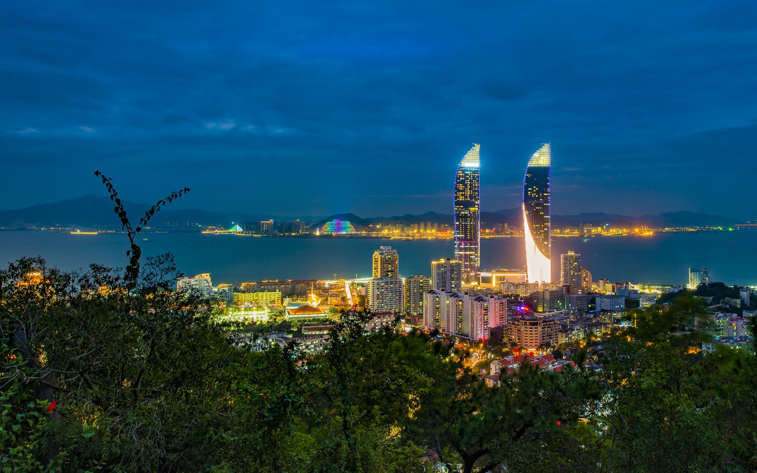 滨海夜色