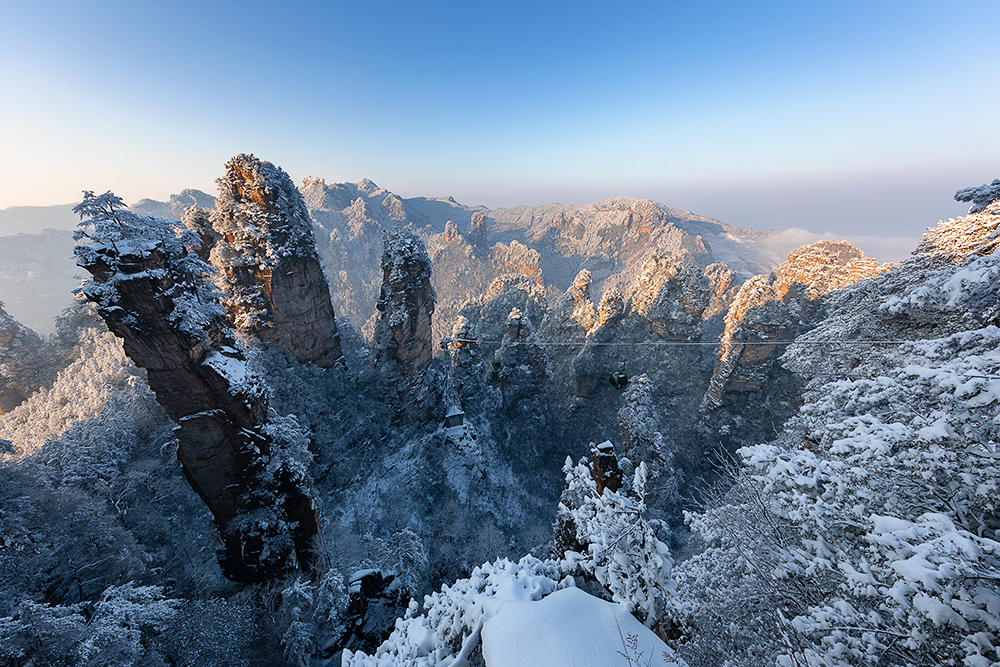 张家界黄石寨瑞雪