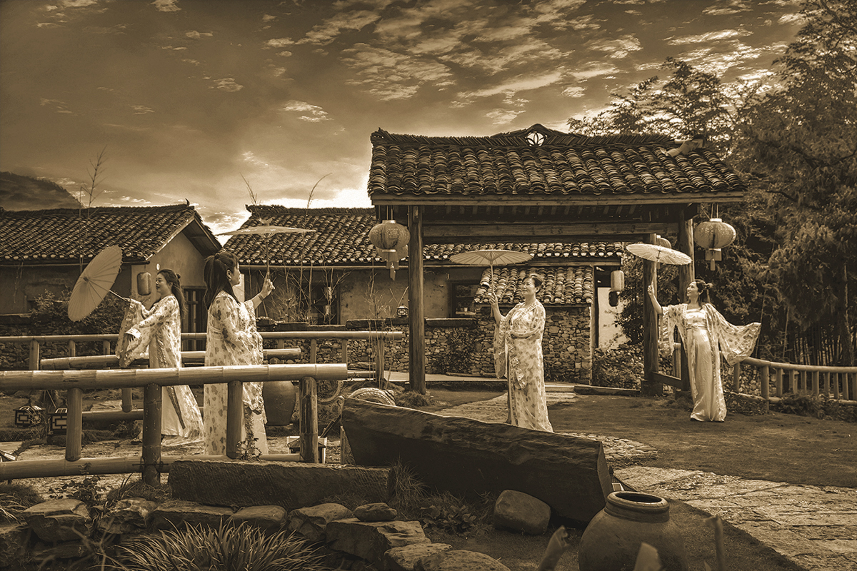 仿古人文