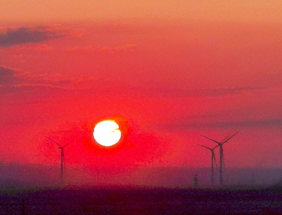 大漠夕阳
