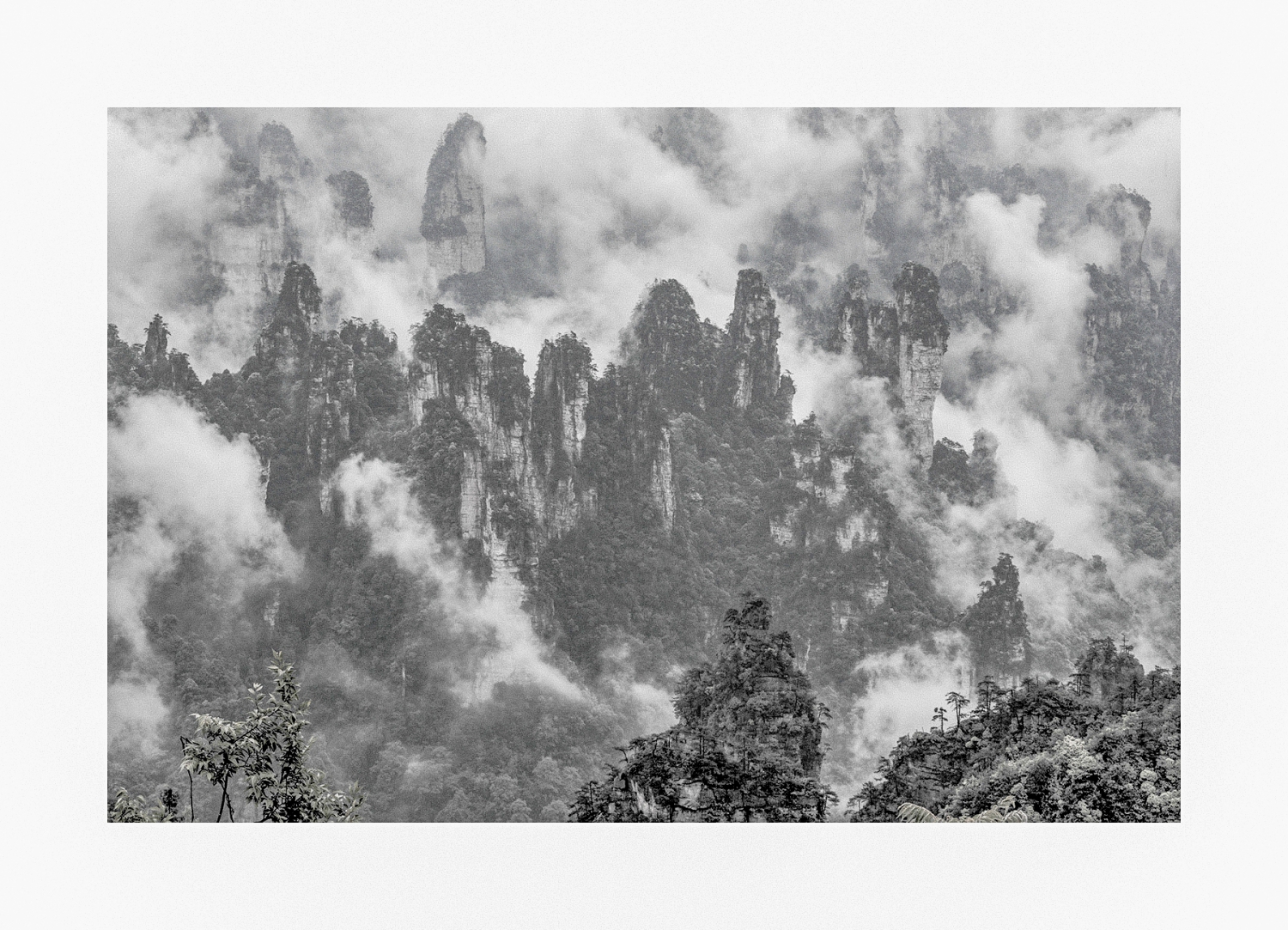 雾绕天子山